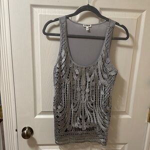 Express Gray Sleeveless Top